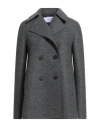 Harris Wharf London Woman Coat Charcoal Size 10 Virgin Wool