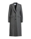 Harris Wharf London Woman Coat Charcoal Size 8 Virgin Wool In Gray