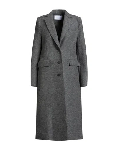 Harris Wharf London Woman Coat Charcoal Size 8 Virgin Wool In Gray