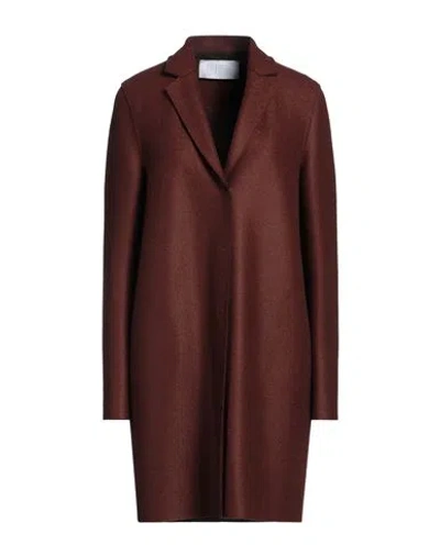 Harris Wharf London Woman Coat Chocolate Brown Size 6 Virgin Wool In Brown