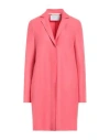 Harris Wharf London Woman Coat Pink Size 12 Virgin Wool In Red