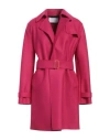 Harris Wharf London Woman Coat Fuchsia Size 8 Virgin Wool In Pink