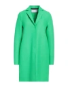 Harris Wharf London Woman Coat Green Size 12 Virgin Wool