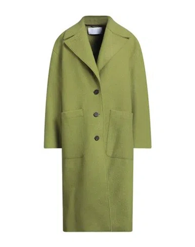 Harris Wharf London Woman Coat Green Size 6 Virgin Wool