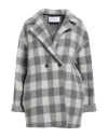 Harris Wharf London Woman Coat Light Grey Size 10 Virgin Wool