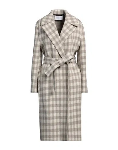 Harris Wharf London Woman Coat Light Grey Size 6 Virgin Wool