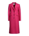 Harris Wharf London Woman Coat Magenta Size 10 Virgin Wool In Magenta
