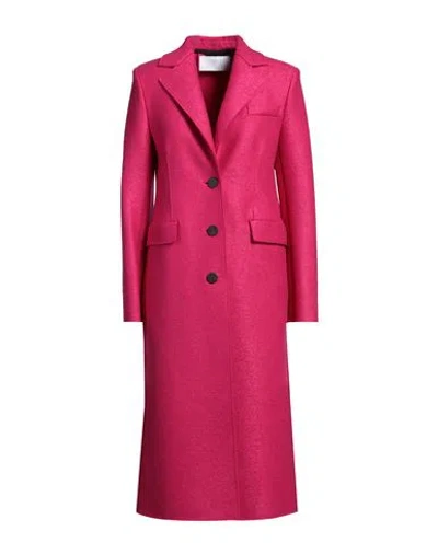 Harris Wharf London Woman Coat Magenta Size 10 Virgin Wool
