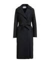 Harris Wharf London Woman Coat Midnight Blue Size 12 Virgin Wool In Blue