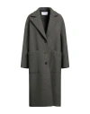 Harris Wharf London Woman Coat Military Green Size 8 Virgin Wool