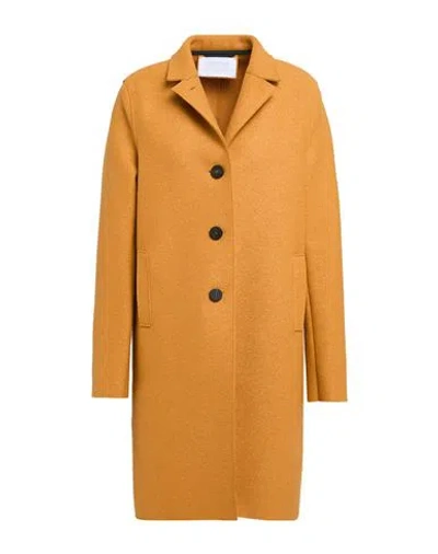 Harris Wharf London Woman Coat Mustard Size 8 Virgin Wool