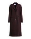 Harris Wharf London Woman Coat Plum Size 12 Virgin Wool In Brown