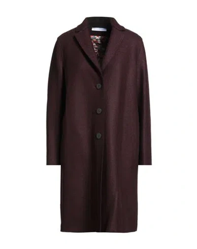 Harris Wharf London Woman Coat Plum Size 6 Virgin Wool In Blue