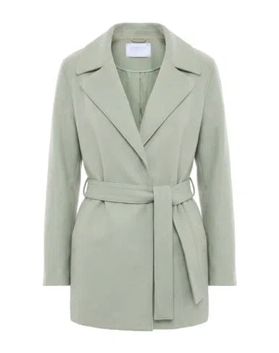 Harris Wharf London Woman Coat Sage Green Size 6 Virgin Wool