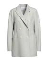 Harris Wharf London Woman Coat Sage Green Size 8 Virgin Wool In Sage Green