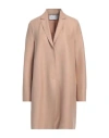 Harris Wharf London Woman Coat Sand Size 10 Virgin Wool In Beige