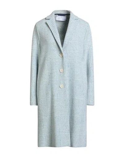 Harris Wharf London Woman Coat Sky Blue Size 10 Wool, Silk, Cotton, Viscose