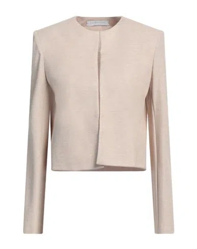 Harris Wharf London Woman Jacket Beige Size 8 Cotton