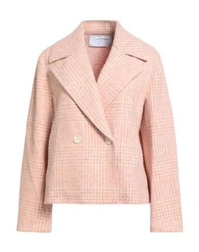 Harris Wharf London Woman Jacket Blush Size 10 Wool, Silk, Cotton, Viscose In Pink