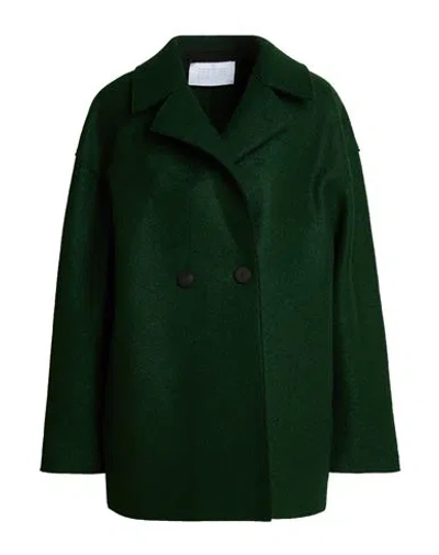 Harris Wharf London Woman Jacket Green Size 4 Virgin Wool