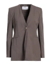 Harris Wharf London Woman Jacket Lead Size 12 Viscose, Polyamide In Grey