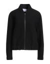 Harris Wharf London Woman Jacket Midnight Blue Size 8 Virgin Wool In Black