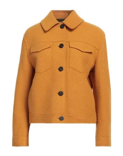 Harris Wharf London Woman Jacket Mustard Size 8 Virgin Wool In Yellow