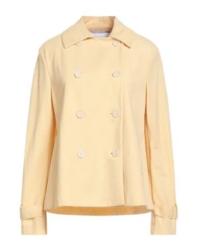 Harris Wharf London Woman Jacket Pastel Yellow Size 6 Viscose, Polyamide