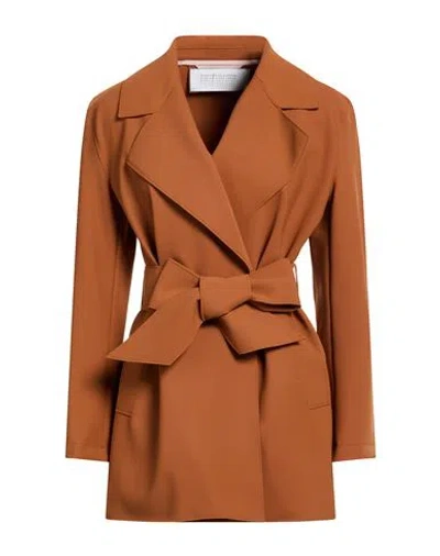 Harris Wharf London Woman Jacket Tan Size 10 Polyamide, Elastane In Brown