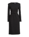 Harris Wharf London Woman Midi Dress Black Size 8 Viscose, Polyamide, Elastane In Black