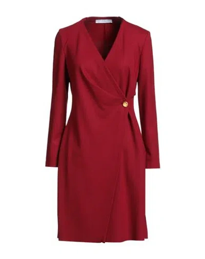 Harris Wharf London Woman Mini Dress Red Size 6 Virgin Wool