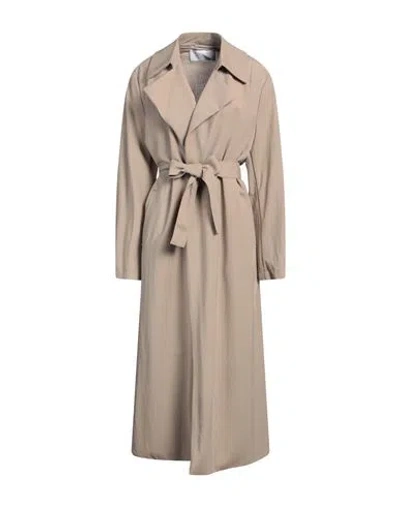 Harris Wharf London Woman Overcoat & Trench Coat Beige Size 10 Viscose, Polyamide In Neutral