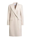 Harris Wharf London Woman Overcoat & Trench Coat Beige Size 6 Virgin Wool In Neutral