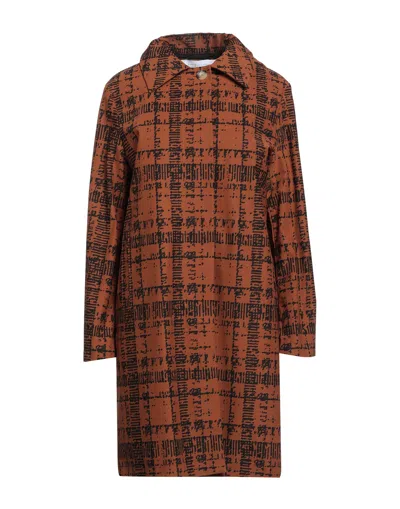 Harris Wharf London Overcoats In Brown