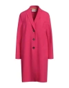 Harris Wharf London Woman Overcoat & Trench Coat Fuchsia Size 6 Polyamide, Elastane In Pink