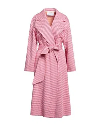 Harris Wharf London Woman Overcoat & Trench Coat Fuchsia Size 2 Cotton, Polyamide In Pink