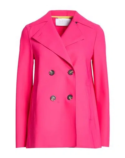 Harris Wharf London Woman Overcoat & Trench Coat Fuchsia Size 4 Polyamide, Elastane In Pink