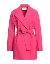 Harris Wharf London Woman Overcoat & Trench Coat Fuchsia Size 6 Polyamide, Ecovero Viscose In Pink