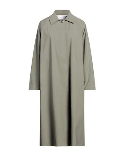 Harris Wharf London Woman Overcoat Military Green Size 12 Polyester