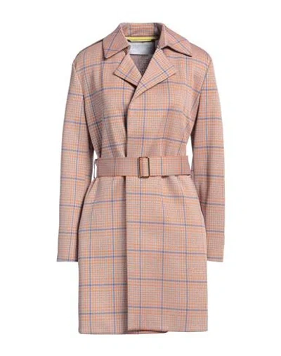 Harris Wharf London Woman Overcoat & Trench Coat Orange Size 6 Polyester, Cotton In Pink