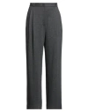 Harris Wharf London Woman Pants Charcoal Size 10 Cotton, Wool, Polyester In Gray