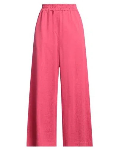 Harris Wharf London Woman Pants Fuchsia Size 6 Cotton, Polyester In Pink