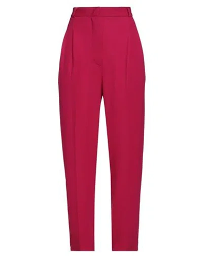 Harris Wharf London Woman Pants Fuchsia Size 8 Virgin Wool In Pink