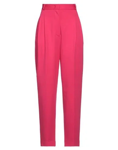 HARRIS WHARF LONDON HARRIS WHARF LONDON WOMAN PANTS FUCHSIA SIZE 8 VISCOSE, POLYAMIDE, ELASTANE