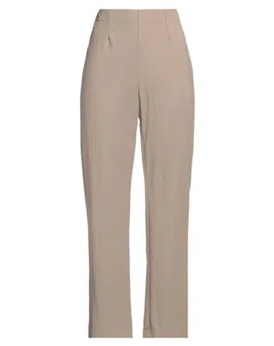 Harris Wharf London Woman Pants Khaki Size 10 Viscose, Polyamide In Beige