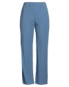 Harris Wharf London Woman Pants Slate Blue Size 12 Viscose, Polyamide