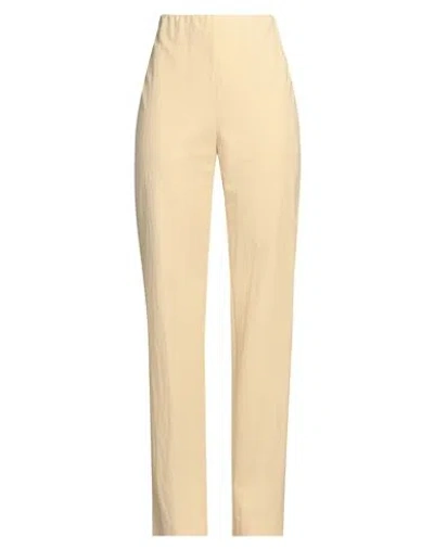 Harris Wharf London Woman Pants Yellow Size 8 Viscose, Polyamide