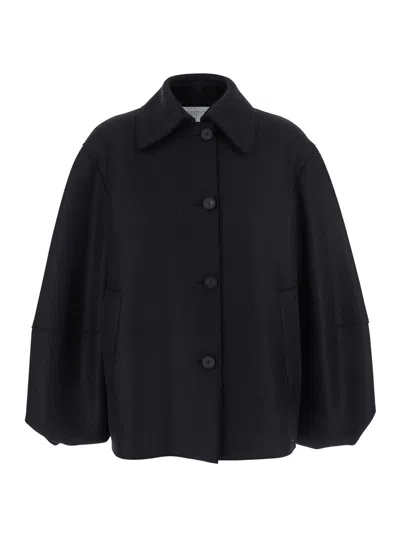 Harris Wharf London Women Baloon Sleeve In Black