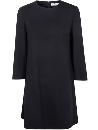 Harris Wharf London Women Bell Sleeves Dress Superfine Merino In Gray