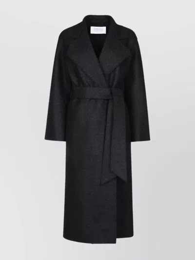 Harris Wharf London Women Belted Clutch Coat Pressed Wool In Black